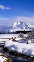 Пейзаж, Река, Снег, Зима для Motorola Flipout