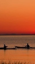 Закат, Пейзаж, Река, Солнце для Sony Xperia U