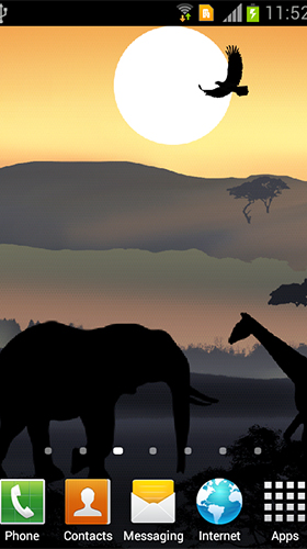 Скачать бесплатные живые обои Пейзаж для Андроид на рабочий стол планшета: African sunset.