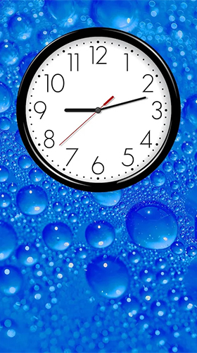 Скачать бесплатные живые обои С часами для Андроид на рабочий стол планшета: Analog clock by Weather Widget Theme Dev Team.