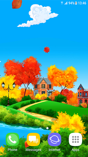 Скачать бесплатно живые обои Autumn sunny day на Андроид телефоны и планшеты.