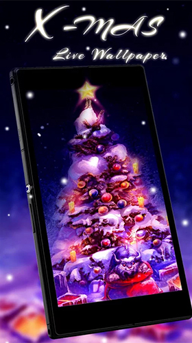 Скачать бесплатные живые обои Растения для Андроид на рабочий стол планшета: Christmas tree by Live Wallpaper Workshop.