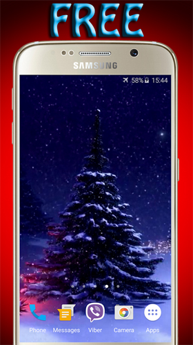 Скачать бесплатные живые обои Праздники для Андроид на рабочий стол планшета: Christmas tree by Pro LWP.