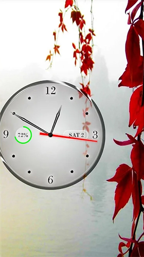 Скачать бесплатные живые обои С часами для Андроид на рабочий стол планшета: Clock, calendar, battery.