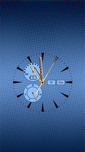Скачать бесплатные живые обои для Андроид на рабочий стол планшета: Clock: real time.
