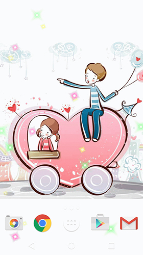 Скачать бесплатные живые обои Мультфильмы для Андроид на рабочий стол планшета: Cute lovers.