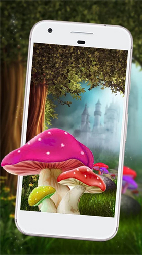 Скачать бесплатно живые обои Cute mushroom на Андроид телефоны и планшеты.