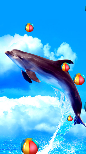Скачать бесплатные живые обои для Андроид на рабочий стол планшета: Dolphins by Latest Live Wallpapers.