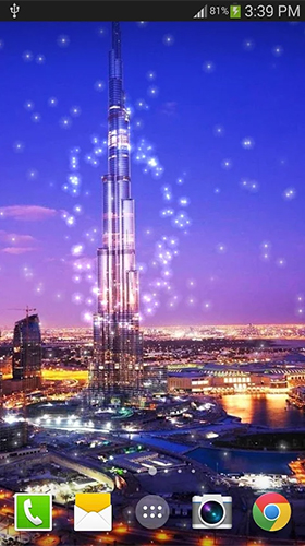 Скачать бесплатные живые обои Архитектура для Андроид на рабочий стол планшета: Dubai night by live wallpaper HongKong.