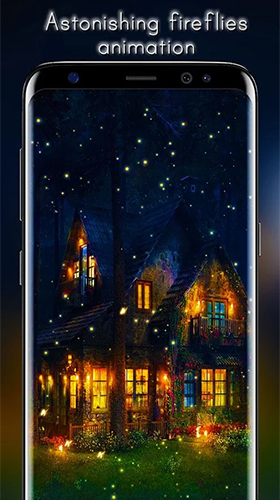 Скачать бесплатные живые обои Фентези для Андроид на рабочий стол планшета: Fireflies by Live Wallpapers HD.
