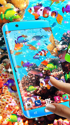 Скачать бесплатные живые обои 3D для Андроид на рабочий стол планшета: Fish.