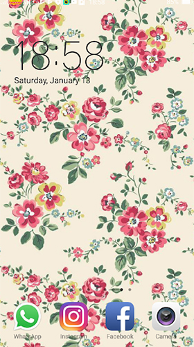 Скачать бесплатные живые обои для Андроид на рабочий стол планшета: Floral.