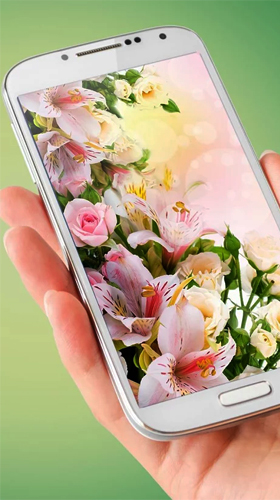 Скачать бесплатные живые обои Цветы для Андроид на рабочий стол планшета: Flowers by Ultimate Live Wallpapers PRO.