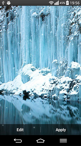Скачать бесплатно живые обои Frozen waterfall на Андроид телефоны и планшеты.