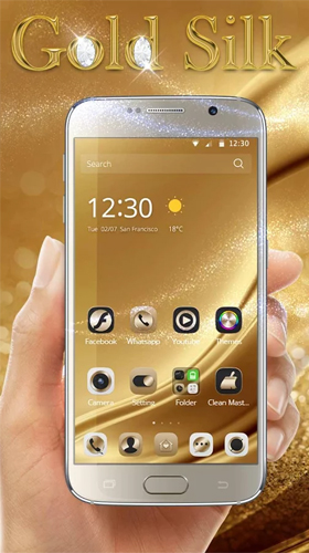 Скачать бесплатно живые обои Gold silk на Андроид телефоны и планшеты.