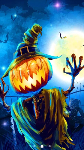 Скачать бесплатные живые обои Интерактивные для Андроид на рабочий стол планшета: Halloween by Wallpaper Launcher.