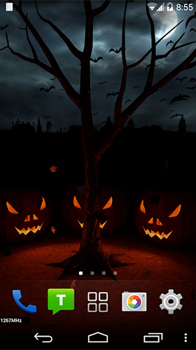 Скачать бесплатно живые обои Halloween evening 3D на Андроид телефоны и планшеты.