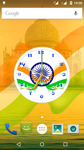 Скачать бесплатные живые обои Фон для Андроид на рабочий стол планшета: India clock by iPlay Store.