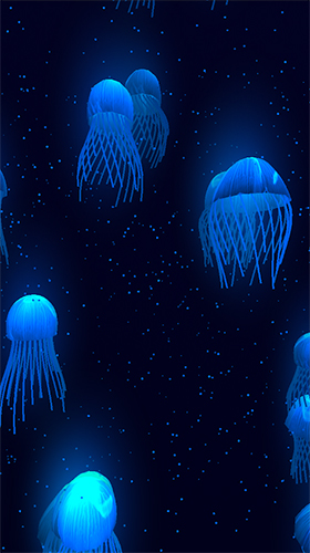 Скачать бесплатные живые обои 3D для Андроид на рабочий стол планшета: Jellyfish 3D by Womcd.