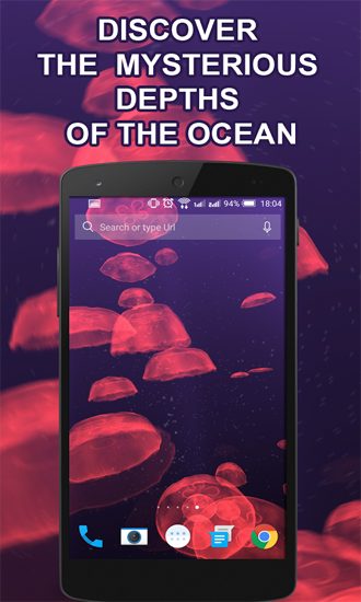 Скачать бесплатные живые обои Аквариумы для Андроид на рабочий стол планшета: Jellyfishes.