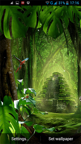 Скачать бесплатные живые обои Растения для Андроид на рабочий стол планшета: Jungle by LWP World.