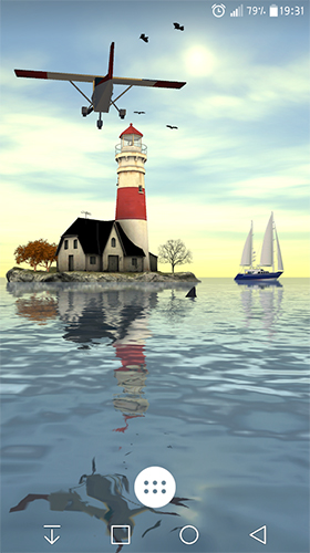 Скачать бесплатные живые обои Пейзаж для Андроид на рабочий стол планшета: Lighthouse 3D.