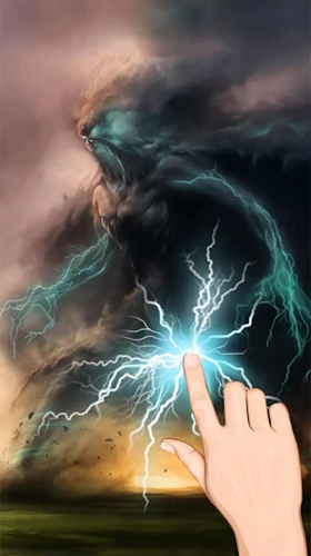Скачать бесплатные живые обои Фентези для Андроид на рабочий стол планшета: Live lightning storm.