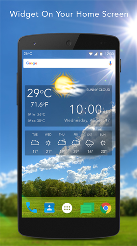 Скачать бесплатные живые обои Погодные для Андроид на рабочий стол планшета: Live weather.