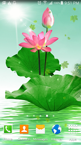 Скачать бесплатные живые обои Растения для Андроид на рабочий стол планшета: Lotus by villeHugh.