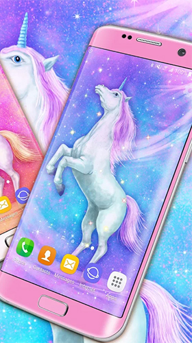 Скачать бесплатно живые обои Majestic unicorn на Андроид телефоны и планшеты.