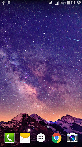 Скачать бесплатные живые обои Пейзаж для Андроид на рабочий стол планшета: Meteors sky.