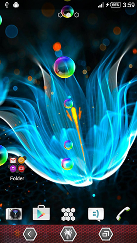 Скачать бесплатные живые обои Цветы для Андроид на рабочий стол планшета: Neon flowers by Next Live Wallpapers.