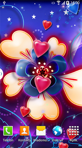 Скачать бесплатно живые обои Neon hearts by Live Wallpapers 3D на Андроид телефоны и планшеты.