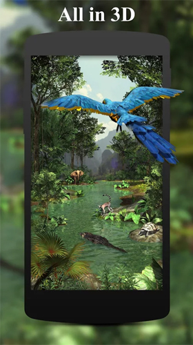 Скачать бесплатные живые обои Пейзаж для Андроид на рабочий стол планшета: Rainforest 3D.
