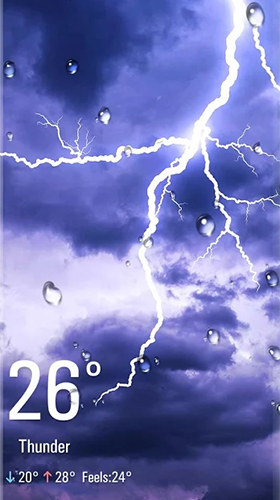 Скачать бесплатные живые обои Погодные для Андроид на рабочий стол планшета: Real Time Weather.
