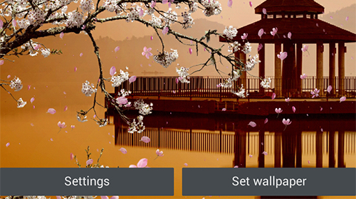 Скачать бесплатные живые обои Интерактивные для Андроид на рабочий стол планшета: Sakura garden.