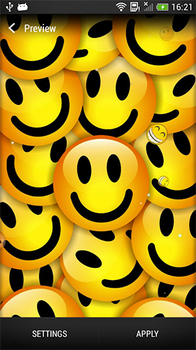 Скачать бесплатные живые обои Интерактивные для Андроид на рабочий стол планшета: Smiley.