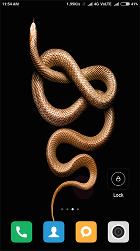 Скачать бесплатные живые обои Животные для Андроид на рабочий стол планшета: Snake HD.