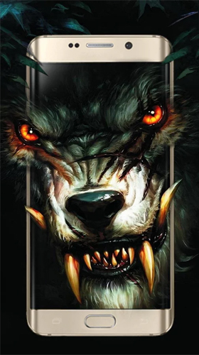 Скачать бесплатные живые обои Животные для Андроид на рабочий стол планшета: Spiky bloody king wolf.