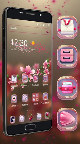 Скачать бесплатные живые обои Цветы для Андроид на рабочий стол планшета: Transparent sakura.
