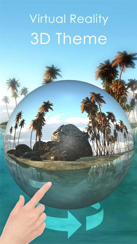 Скачать бесплатные живые обои 3D для Андроид на рабочий стол планшета: Tropical island 3D.