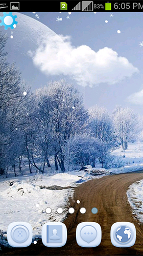 Скачать бесплатные живые обои Пейзаж для Андроид на рабочий стол планшета: Winter snowfall by AppQueen Inc..