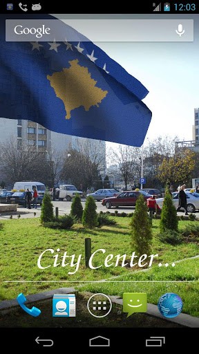 Скачать бесплатно живые обои 3D flag Kosova на Андроид телефоны и планшеты.