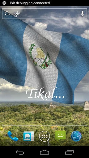 3D flag of Guatemala - скачать живые обои на Андроид 4.0. .�.�. .�.�.�.�.�.�.�.� телефон бесплатно.