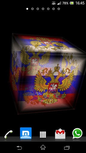 3D flag of Russia - скачать живые обои на Андроид 6.0 телефон бесплатно.