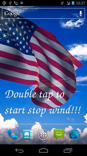 3D US flag - скачать живые обои на Андроид 2.1 телефон бесплатно.