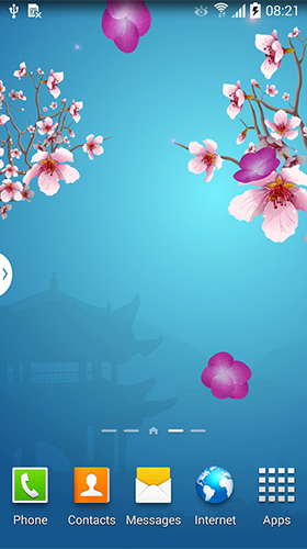 Скачать Abstract sakura - бесплатные живые обои для Андроида на рабочий стол.