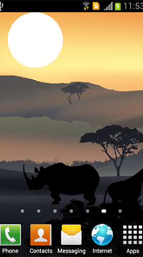 Скачать African sunset - бесплатные живые обои для Андроида на рабочий стол.
