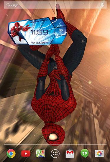Скачать бесплатные живые обои Интерактивные для Андроид на рабочий стол планшета: Amazing Spider-man 2.