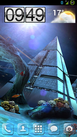 Скачать бесплатные живые обои Пейзаж для Андроид на рабочий стол планшета: Atlantis 3D pro.
